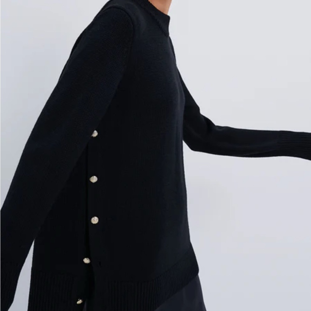 NWT Tuckernuck Black Bexley Sweater Sz M - Picture 2 of 9